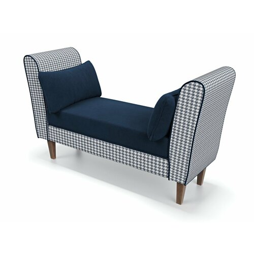 фото Скамья банкетка soft element зельт 1 с мягким сидением, в прихожую, в спальню, dark blue g, стиль современная классика
