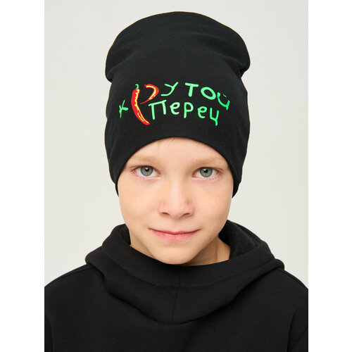 фото Шапка бини валерия мура, размер 116, черный