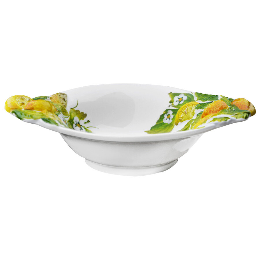 фото Салатник Edelweiss Лимоны и цветы 25 см, керамика