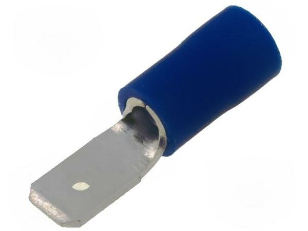 фото Наконечник NINIGI ST-032/B, Наконечник: плоский, 4,8мм, 0,8мм, "папа", 1,5-2,5мм2, обжим, синий, 1шт