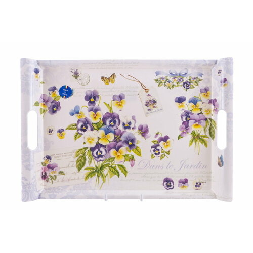 Поднос Романтичные фиалки (без упаковки)