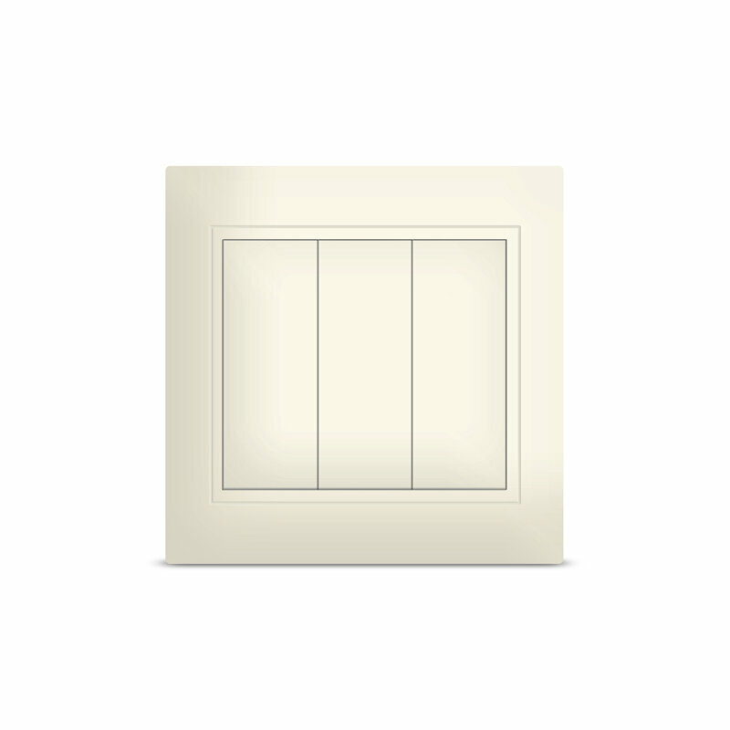 фото Выключатель трехклавишный "Севиль" слоновая кость