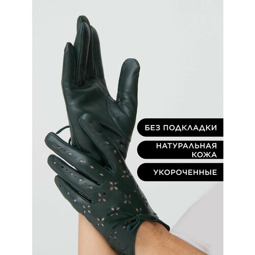 фото Перчатки farella, размер 6.5, зеленый