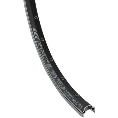 фото Обод велосипедный remerx dragon l-719, 28", двойной, пистонированный, gbs (622х24.2/18.6х20мм 36отв.) черный, 5-380331