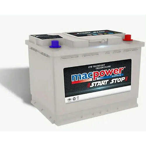 АКБ MacPOWER SMF57412, 75 А/часов, Обратной полярности, 278х175х175мм