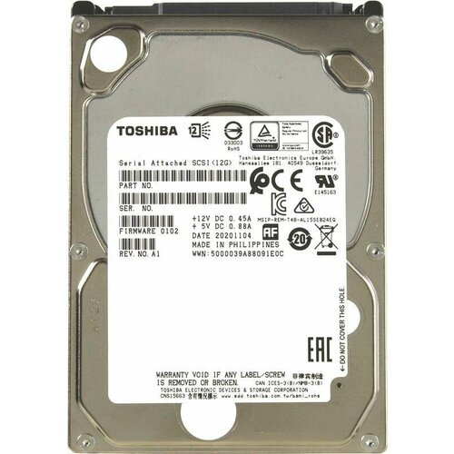 Infortrend Toshiba Enterprise 2.5 SAS 12Gb/s HDD, 1.2TB, 10000rpm, 1 in 1 Packing.
