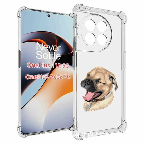 Чехол MyPads очень-довольная-собака для OnePlus 11R задняя-панель-накладка-бампер чехол mypads собака олень для oneplus 11r задняя панель накладка бампер