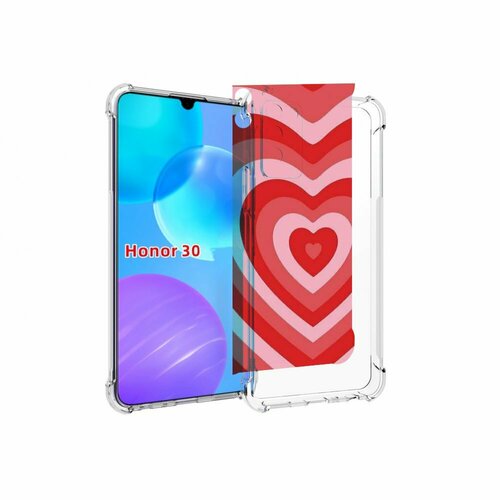 Чехол MyPads завораживающее сердце женский для Huawei Honor 30 Lite задняя-панель-накладка-бампер