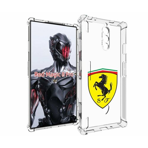 Чехол MyPads Ferrari-3 мужской для ZTE Nubia Red Magic 8 Pro / Red Magic 8 Pro Plus задняя-панель-накладка-бампер чехол mypads лада lada ваз 3 для zte nubia red magic 8 pro red magic 8 pro plus задняя панель накладка бампер