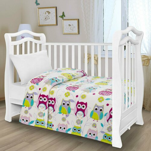 Плед Адель Совенок 100х140см велсофт 280гм пэ 100 1012₽