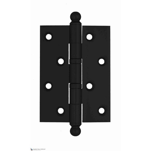 Дверная петля универсальная латунная с круглым колпачком Venezia CRS010 102x76x3 черный