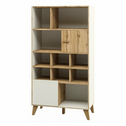 Стеллаж комбинированный Сканди МН-036-11 Цвет корпуса белый дуб вотан Цвет фасада белый дуб вотан 25850₽