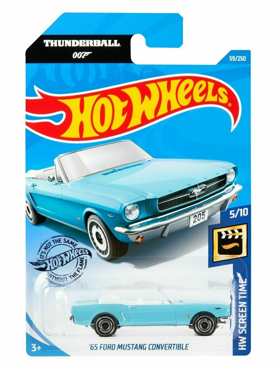 Hot Wheels '65 FORD MUSTANG CONVERTIBLE Мустанг 59/250 HW Screen Time 5/10 GHC77 2020