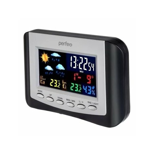 Часы-метеостанция Perfeo черный PF_B4653 131100₽