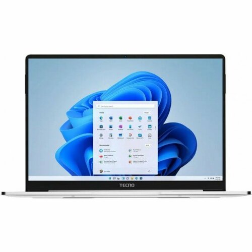 Ноутбук Tecno MegaBook T1 Core i5 1155G7 16Gb SSD512Gb Intel Iris Xe graphics 156 IPS FHD 1920x1080 Windows 11 Home 64 silver WiFi BT Cam 6060mAh 6017200₽