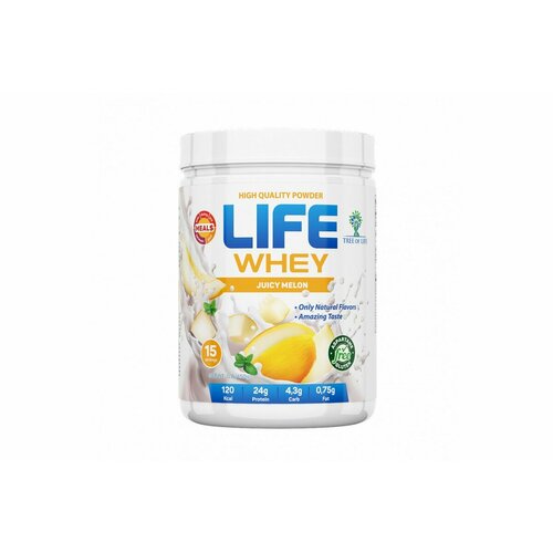 life protein 450 gr 15 порции й фраппе каппучино LIFE WHEY 450 gr, 15 порции(й), дыня