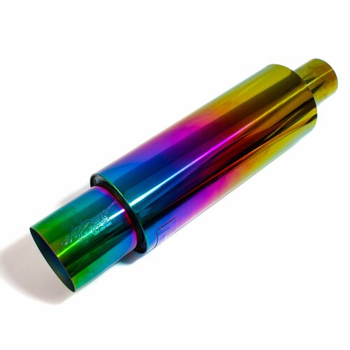 Глушитель HKS Hi-Power Neo Chrome 51мм вход/89мм выход (универсальный) тихий бас / бочка / банка