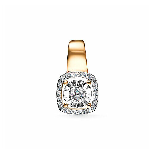 фото Подвеска diamant online, золото, 585 проба, бриллиант, размер 1.5 см.