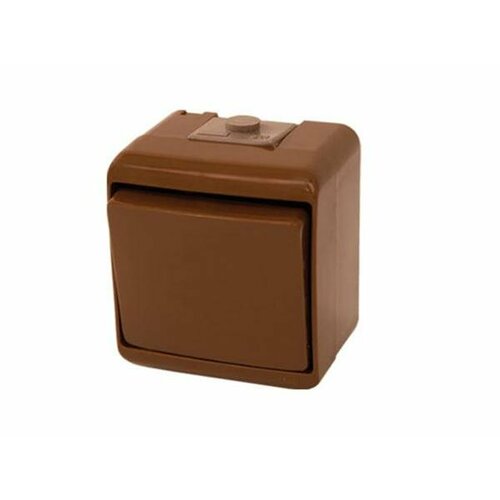 Выключатель ETI 4668041, Выключатель 2-клавишный (коричневый) (IP54) VHE-2-KR, 1шт