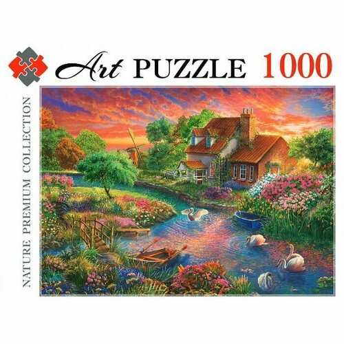 Artpuzzle. Пазлы 1000 элементов. Лебеди на закате (Арт. Ф1000-0462) пазлы касатки на закате 1000 элементов