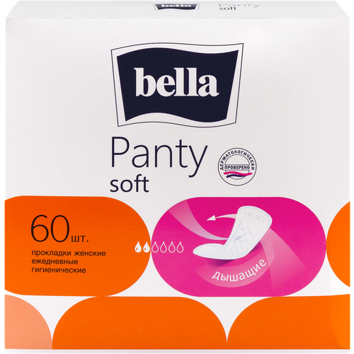 Прокладки ежедневные BELLA Panty Soft, 60шт прокладки bella panty soft ежедневные 60шт