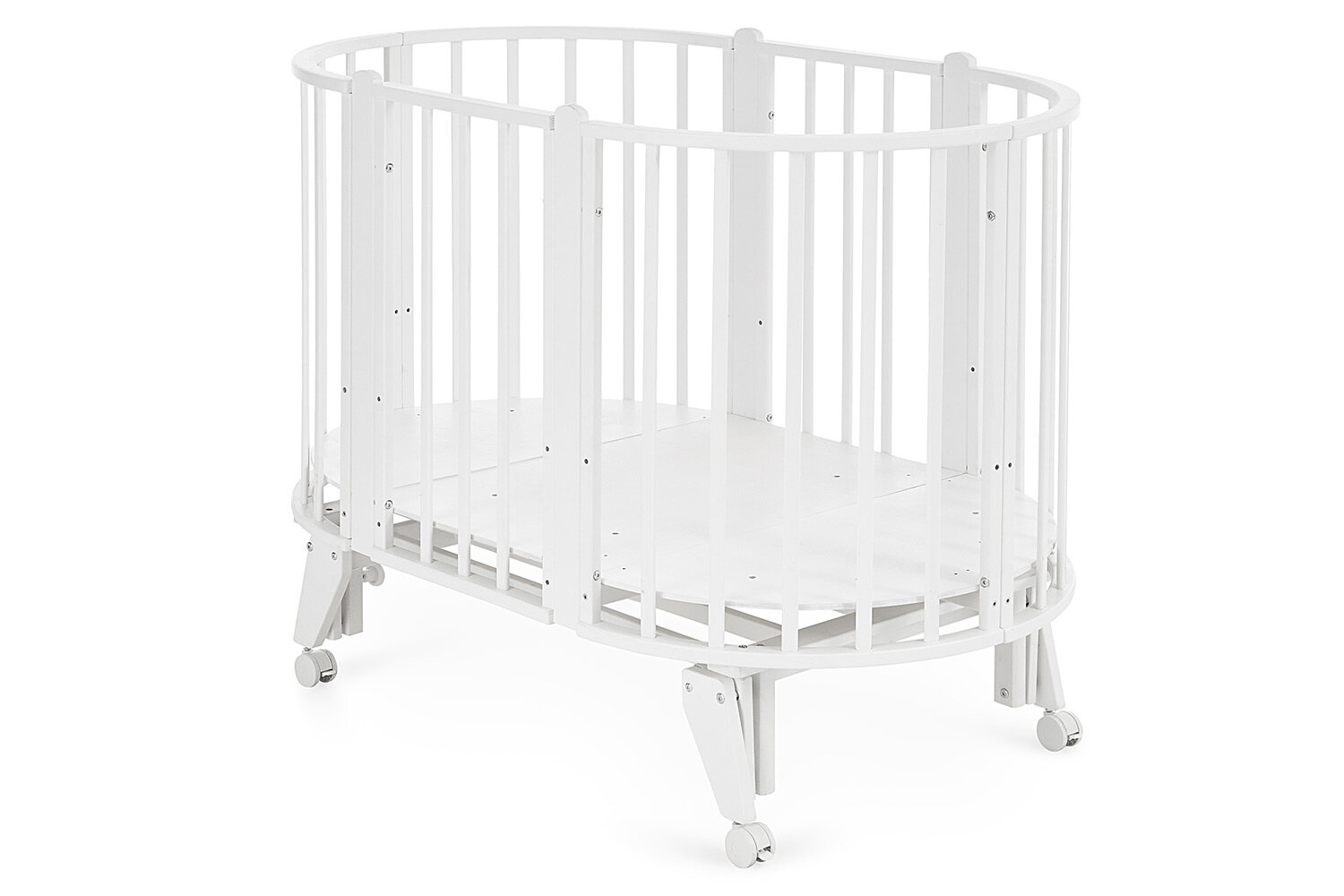 Кровать детская универсальная северная берёзка тип I 106901, 75х75(125) см, белый