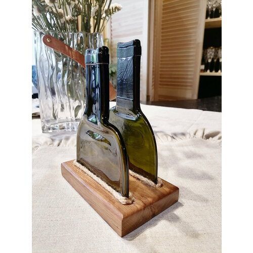 Салфетница Бутылка на деревянной подставку