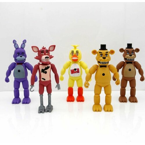 Игрушка аниматроник FNAF фигурка с аксессуарами 5 шт. в наборе экшен pop фигурка аниматроник фредди с шариком фнаф