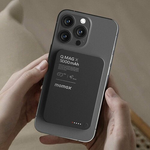 Повербанк Momax QMAG X metal magnetic wireless charging power bank 50000 mAh - Black 6720₽