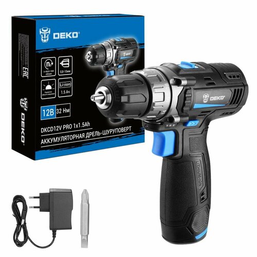 Аккумуляторная дрель-шуруповерт DEKO DKCD12V PRO 12В 1x15Ач 083-1003 3320₽