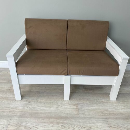 Диван Айдахо New Victoria двухместный каркас белый велюр какао 10639₽