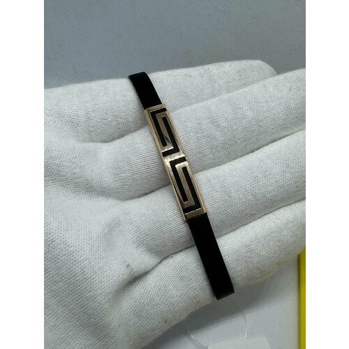 Браслет ATOLL, красное золото, 585 проба, каучук, длина 18 см.