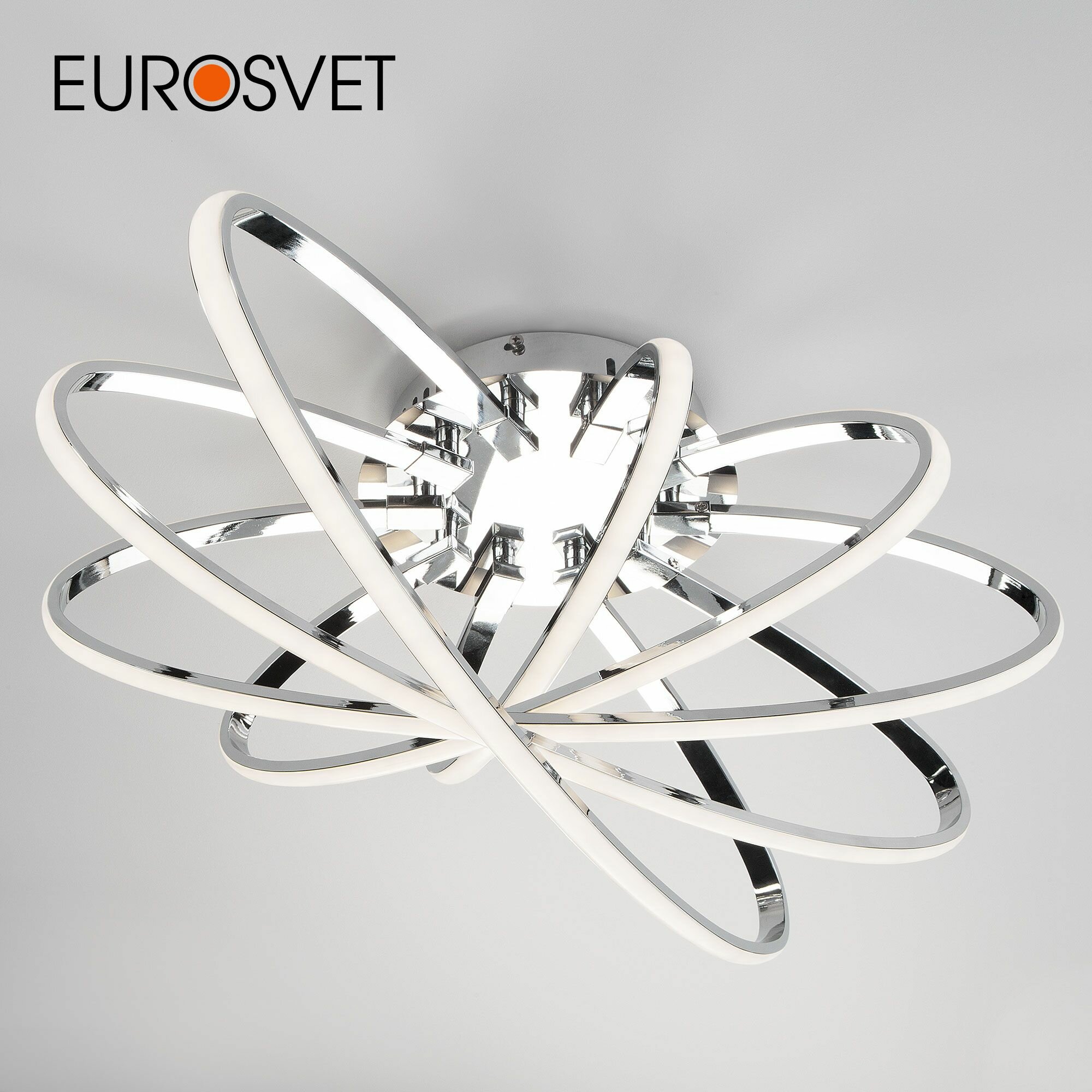 Люстра / Потолочный светодиодный светильник Eurosvet Evia 90100/5 цвет хром