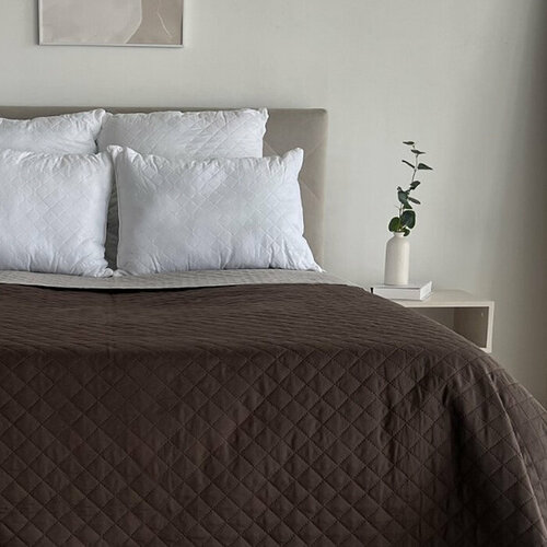 Monro Покрывало 100х150см, шоколад, полисатин, 80 г/м, пэ 100%