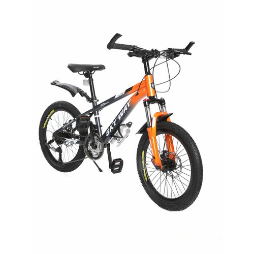 Детский велосипед Sky Way колеса 20 рама 13 на рост 130-145 см 8-11 лет Черно-Оранжевый 19255₽