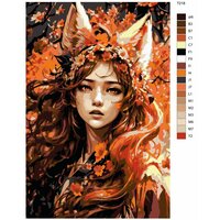 Картина по номерам Т399 "АРТ девушки С вороном" 80x100