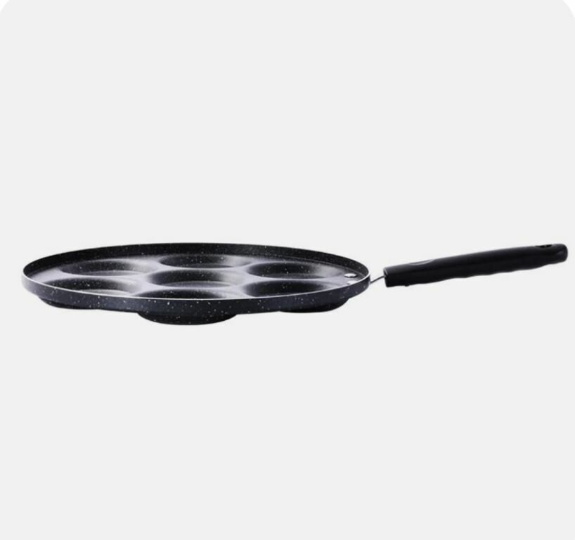 Антипригарная сковородка, сковородка для жарки яиц, оладий, прочная антипригарная сковородка, сковородка с отверстиями, 7 стаканчиков, сковородка для приготовления яиц — фото 1