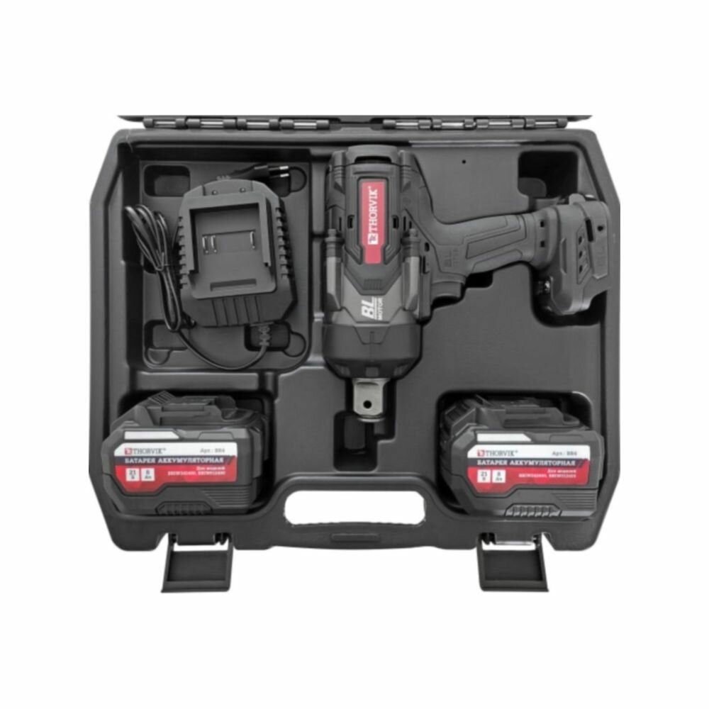 Гайковерт ударный аккумуляторный бесщёточный 1"DR, 21В, 2400 Нм Thorvik BBIW012400