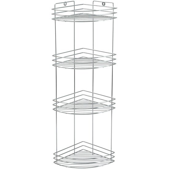 Полка Rosenberg для ванной 4-х ярусная угловая овал.-RUS-385300-4Zn
