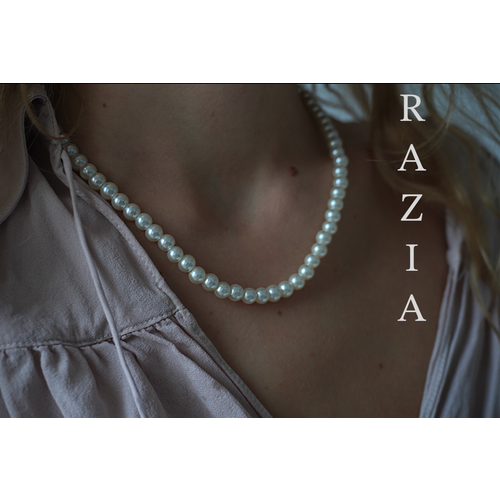 Колье перламутр синтетический искусственный камень коралл синтетический жемчуг имитация длина 40 см белый 230₽