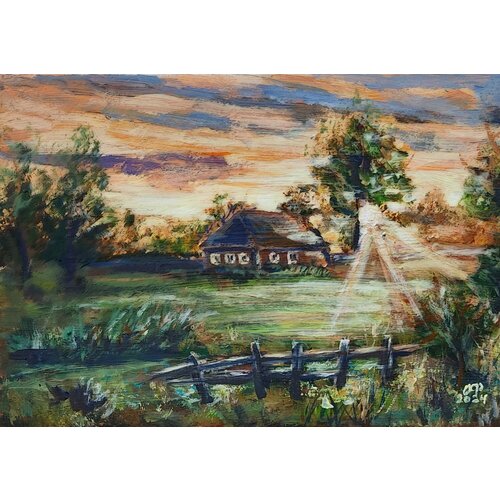 Авторская картина ручной работы акрилом 