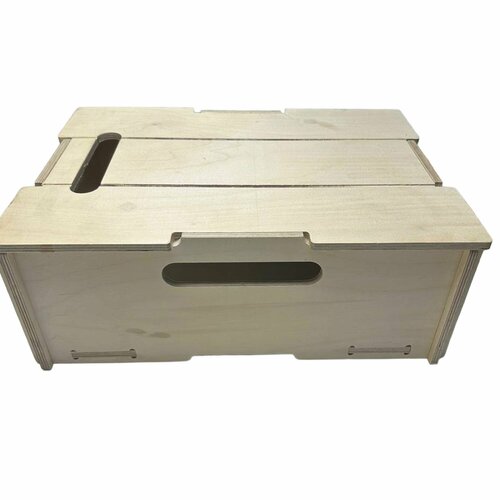 Ящик для хранения инструментов с ручками деревянный 44х35х17 см заготовка для декорирования 1190₽