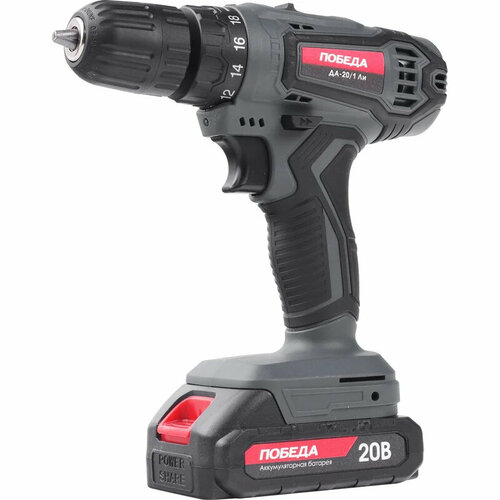 Дрель-шуруповерт аккумуляторная Победа ДА-201 Ли 20В 20Ач 8746₽