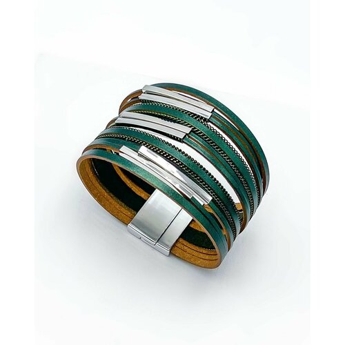 Браслет Silver WINGS кожа размер 19 см 1400₽