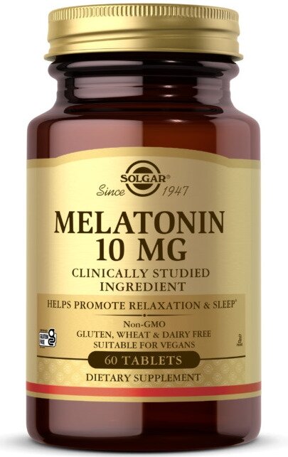 Solgar Melatonin, Мелатонин 10 мг 60 таблеток