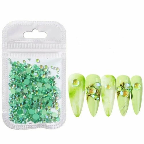 Фигурки стразы жемчужины для дизайна ногтей(300шт)
