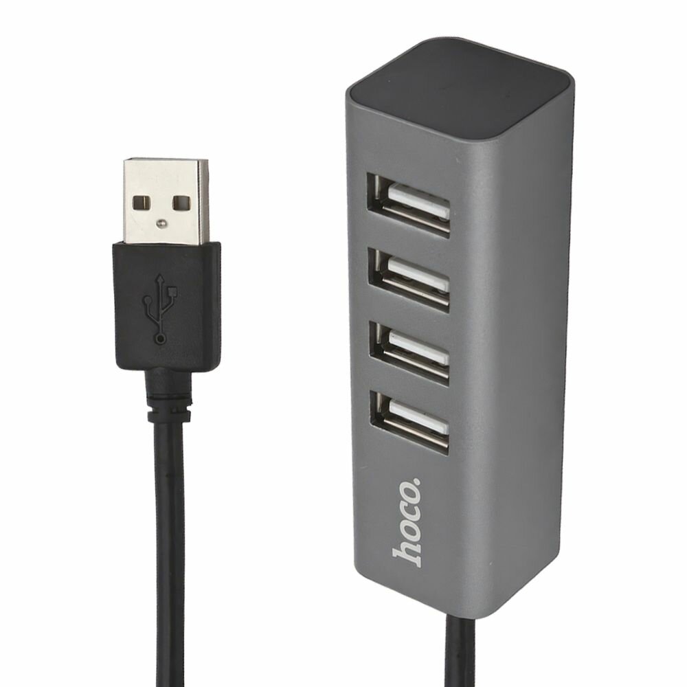 USB Хаб HOCO HB1 4хUSB (серый)