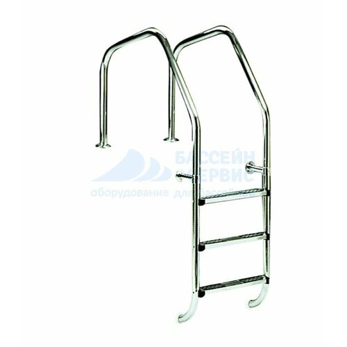 Лестница для переливных бассейнов AstralPool Overflow 1000 с 3 ступенями Luxe 1 двойная ступенька AISI-316 цена - за 1 шт 154250₽