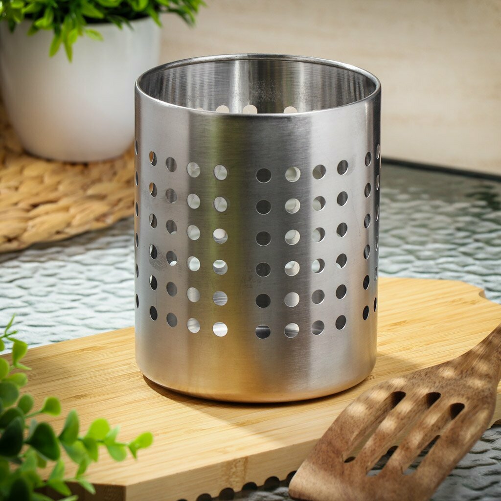 фото Подставка для столовых приборов, металл, круглая, Daniks, S-E18103-M