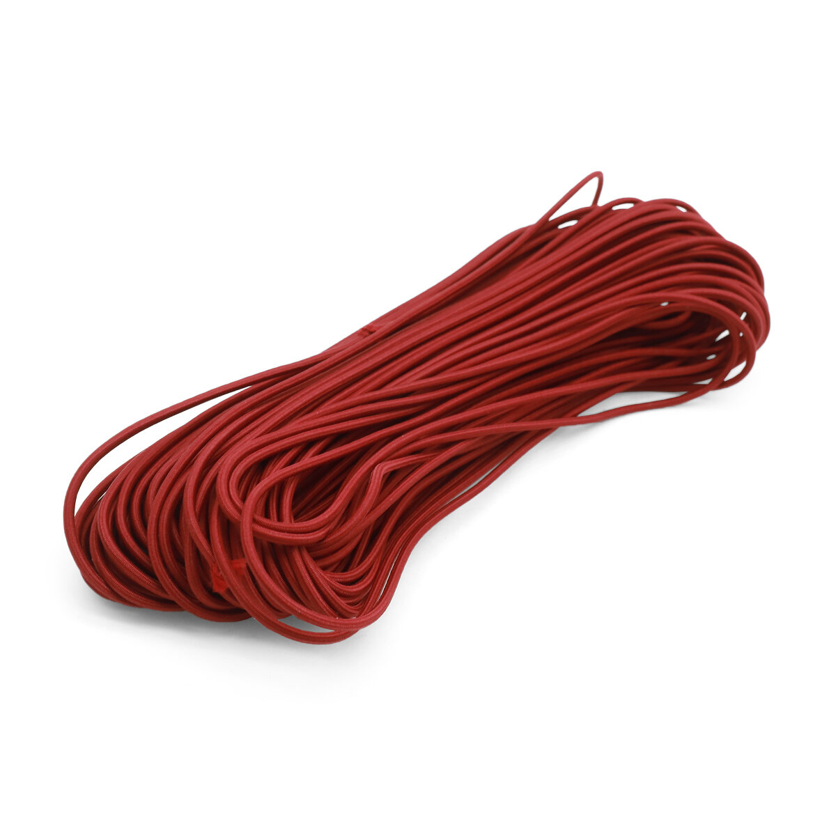 Шнур эластичный 3 мм*30 м, для рукоделия и шитья, эластичность 140%, бордовый, Нудольская фабрика — фото 1